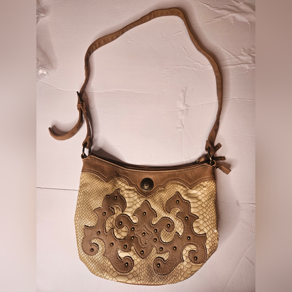 Bandana By Ameican West Elegant Tan Leather Shoulder Bag